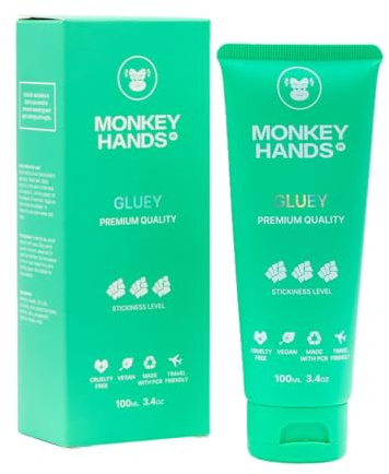 Monkeyhands Gluey Grip | Superstarker Halt für Fitness und Pole Dance | Ideal für Calisthenics, Ringe, Parkour, Turnen | Vegan, Ohne Parabene, mit Harz | Grün, 100ml