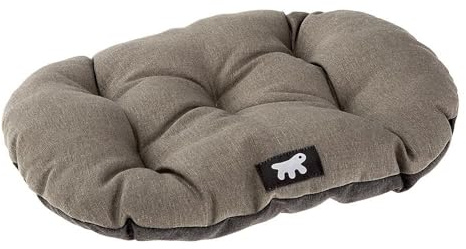 Ferplast Hundebett Relax, Hundekissen, Katzenkissen, Hundematte für Hundehütten und Autos – waschbar – aus Baumwolle mit weicher Polsterung, 55 x 36 cm. Braun