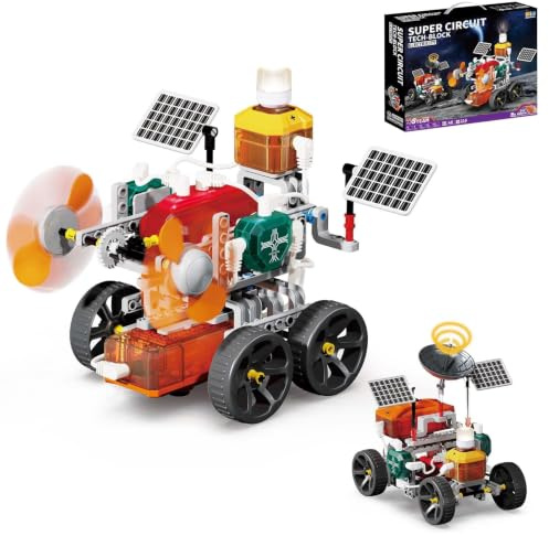 HOMHAPY Elektronikbaukasten, 218 Teile, 20+Exp., 19 3D Auto-Modelle, ab 8 J | Fahrzeug Bausatz, MINT Lernspielzeug, Für Kinder 8-13, Physik entdecken, Geschenkidee