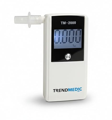 Trendmedic Alkoholtester TM-2000 - mit elektrochemischen Sensor - polizeigenau - Anzeige in Promille - der #2 Alkoholtester laut Auto Bild (Vergleich 07/2025) - Deutscher Anbieter!
