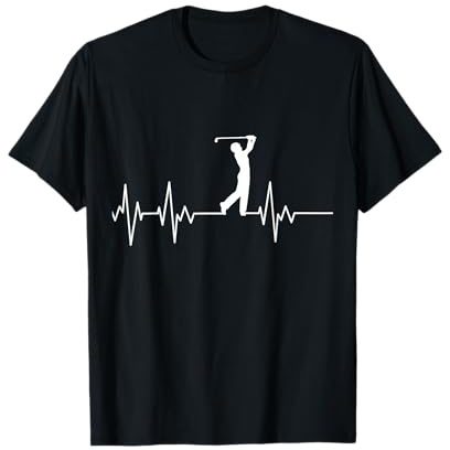 Golfer Golfball Herzschlag Golfsport Golfspieler Geschenk T-Shirt