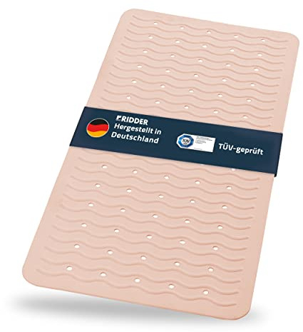 RIDDER Wanneneinlage, Badematte, Badewanneneinlage ca. 38x80 cm, Playa, rosa | Allergikerfreundlich | Made in Germany | Nachhaltig | Recyclebar | Waschbar | PVC-frei