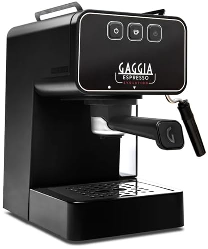 Gaggia Espresso Evolution Black | PID Kesseltemperaturregler | Kaffeemaschine Made in Italy | Automatische Vorbrühautomatik | Siebträger 53 mm | Espressomaschine mit Pumpe | Amerikanisch