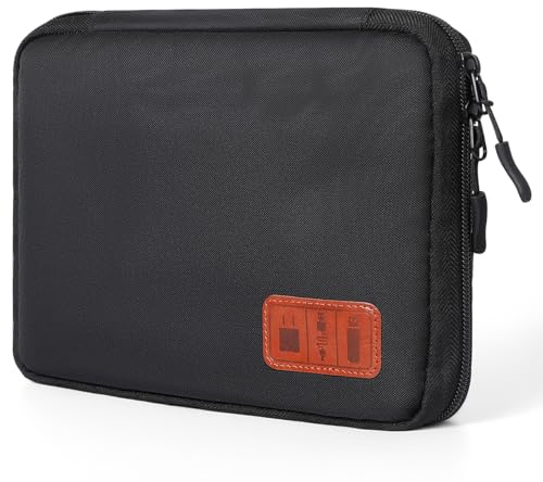 Cozary Kabeltasche Elektronischer Kabelorganisator, Universelle Kabelorganisationstasche mit 5 Stück Kabelbindern, Reisekabeltasche für Ladekabel, Mobile Stromversorgung, Ladegerät, Festplatten