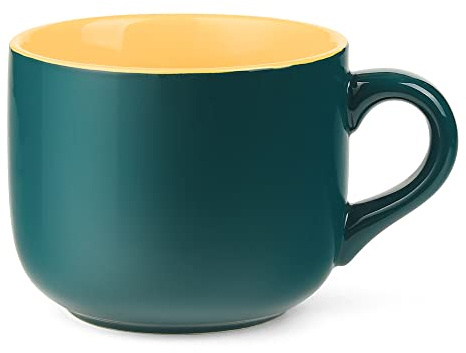 MACHUMA 600 ml große Keramik-Kaffeetasse, große Teetasse für Büro und Zuhause, spülmaschinen- und mikrowellengeeignet