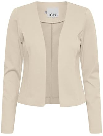 ICHI IHKATE Damen Blazer Kurzblazer Jackenblazer mit Stretch Comfort fit, Größe:L, Farbe:Doeskin (151308)