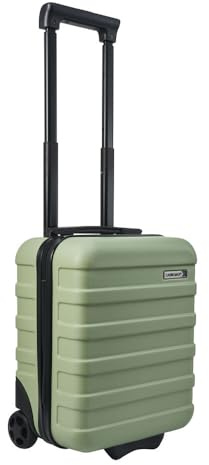 Cabin Max Anode 40x30x20 erweiterbar 40x30x25 cm Hardscalen Handgepäck Trolley-Koffer für Untersitz, 24 l, Wizz Air, Eurowings (Bodo Grun)