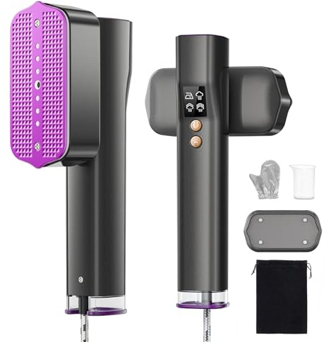 VIWAVE Steamer Dampfglätter 1200 W, 100–240 V Dual-Spannung-Reisebügeleisen, 15S Schnellaufheizung, 2-in-1-Steamer Reise mit 4 Modi, LED-Anzeige, Tragbarer Dampfglätter für Geschäftsreisen & Hause