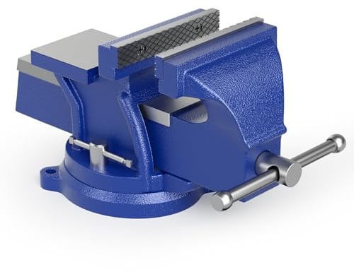 Wiltec Schraubstock Light Duty 100 mm Klemmbacke, Spannwerkzeug mit Amboss für leichte Beanspruchung für Werkbank