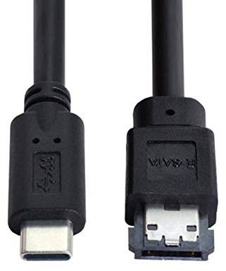chenyang USB C zu eSATA Kabel für HDD/SSD/ODD 3,28 Fuß/1,0 m (Einwegübertragung. Der USB-Anschluss muss mit dem Host verbunden sein).