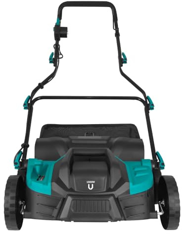 VONROC Vertikutierer Elektro - Rasenbelüfter 1300W | Einstellbare Schnitttiefe, Klappbar, inklusive 35 Liter Fangkorb