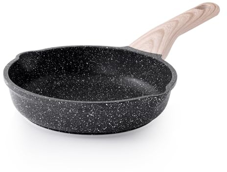 Kordisen Antihaft Bratpfanne 20 cm, Granit Beschichtung Pfanne Induktion, Gesund und Ungiftig, PFOA-frei