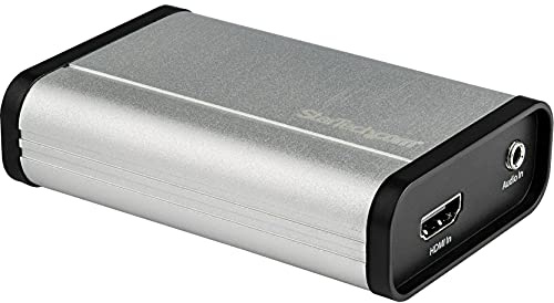 StarTech HDMI auf USB-C Video Capture Gerät, 1080p, 60fps (UVCHDCAP) | UVC, Rekorder, Plug-and-Play, Mac, Windows, Passthrough, 3, 5mm Audio, H.264
