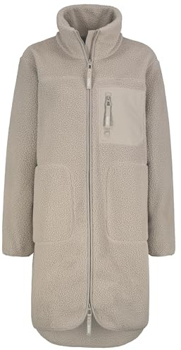 Sublevel Damen Fleecejacke mit Kapuze Leo Teddyfleece Kuschelig Warm Übergangsjacke Jacke Mantel Outdoor Freizeitjacke XS-XXL