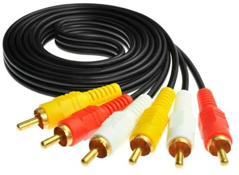 Cinch Kabel, 3 Cinch Kabel, Audio Video Composite Kabel, AV Kabel vergoldet | für TV, Videorecorder, DVD, Satellit, Heimkino Receiver – 1,5 m