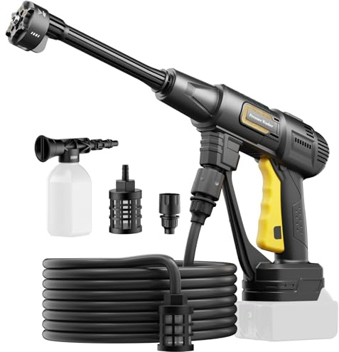 Hydro Blast Akku Hochdruckreiniger für Makita 18V/21V Akku(Ohne Akku), HydroBlast Akku Druckreiniger mit 3 Stufige Druckeinstellung und 6-IN-1 Düse, für Auto,Garten,Terrasse,Fenster,Schwimmbad