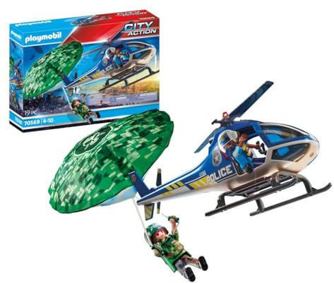 PLAYMOBIL | City Action | Polizei-Hubschrauber | Spielzeug für Kinder ab 4 Jahren | 70569