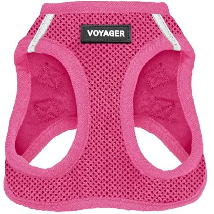 Voyager Step-In Air Hundegeschirr by Best Pet Supplies - All Weather Mesh Step in Vest Harness für kleine und mittlere Hunde, Fuchsia, size M - Brust 40- 45 cm