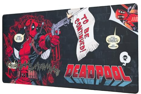 Grupo Erik Marvel Deadpool Mauspad Mousepad XXL Gaming Geschenke Merch | 80 x 35 cm Schreibtischunterlage Mouse Pad Gaming - Rutschfest und Wasserabweisend Desk Mat - Fanartikel PC Accessoires