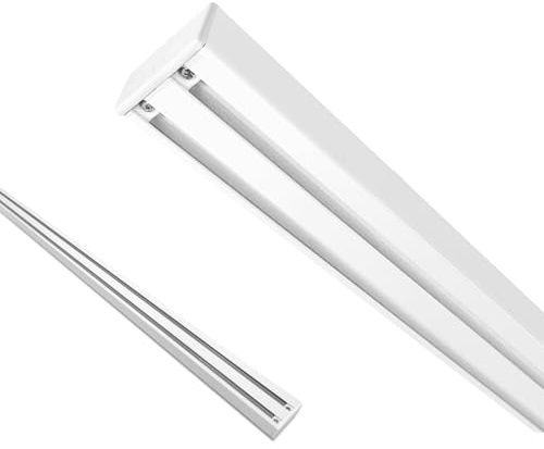 Home-Vision Gardinenschiene Serie X 2-läufig 120cm - nur Gardinenschiene | Vorhangschiene 2-läufig, 3-läufig oder 4-läufig Aluminium, Inkl. Befestigungsmaterial, für Schiebevorhang