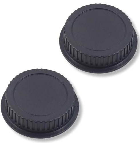 KEQAR 2 Stück Kamera SLR Objektivdeckel, Hintere Kappe für Canon Objektiv, Staubschutzkappe, schützt Objektiv Hinterlinse (Schwarz)