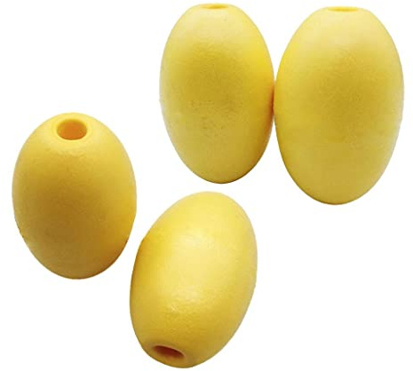 Milageto 2 Stück Schwimmboje Gelb PVA Oval für Kajak Kanu Boot Zubehör