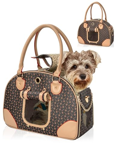 OUUTMEE Hundetasche Tragbarkeit,42 x 18 x 31 cm Hundetransporttasche bis 4 kg,Hunde Reisetasche,Geeignet für den Transport Kleiner Hunde und Katzen auf Ausflügen