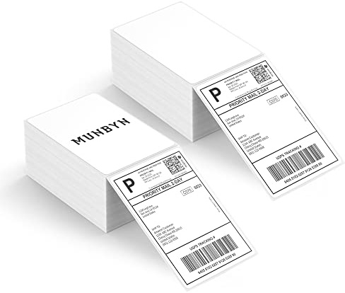 MUNBYN Versandaufkleber 4×6 DHL Etiketten (1000 Stück 10.2 x 15.2 cm) Thermopapier Versandetiketten für Labeldrucker 4XL Wasserfester Etiketten Papier, BPA/BPS-frei
