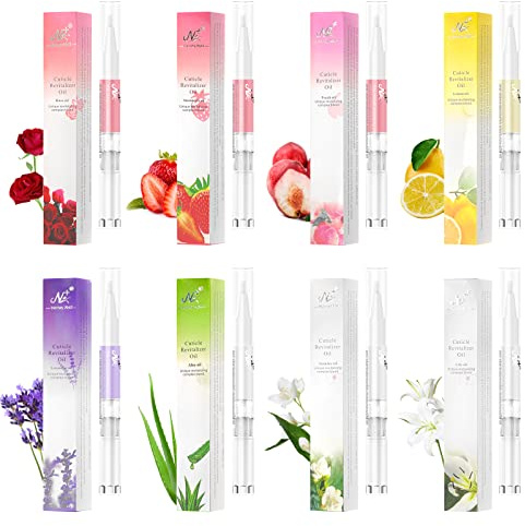 Nagelöl Stift, AISEELY Cuticle Oil Nagelhautöl für Nägel, 8 Stück Nagelpflegestift Nagelhaut-Öl-Stift mit Vitaminen, Nagelpflege Nagellack, für die Reparatur von Rissigen und Trockenen Nägeln