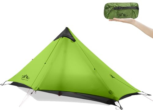 Night Cat 1 Mann Zelt Ultraleicht: Wasserdicht Trekking Camping | 1kg Leicht - Anti-Kondensation Doppeltes Dach - Versiegelte Nähte - Plegbar Kompakt