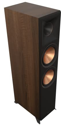 Klipsch Reference Premiere RP-8000F II Standlautsprecher aus Walnussholz | Dual 20.3 cm Cerametallic Tieftöner mit Tractrix-Horn und belüftetem Hochtöner für Heimkino, Hi-Fi und Dolby Atmos