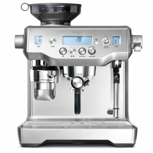 Sage The Oracle Espressomaschine, Gebürsteter Edelstahl, 2400W, 15 Bar, Integriertes Mahlwerk, Silber