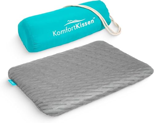 MKS Premium Memory Foam Flaches Kissen für Bauchschläfer - Hochwertiger Komfort, 5 cm Höhe, Bamboo-Bezug