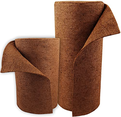 Aquagart Kokosmatte I Winterschutz & Kälteschutz für Pflanzen I 800g/m² I einseitige Naturlatex-Schicht I Kokosfasermatte Böschungsmatte (5m x 0,5m)