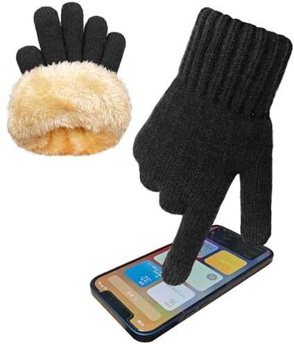 lifwimner Winter Handschuhe Damen Touchscreen Warme Fleece Strickhandschuhe Thermo Winterhandschuhe für Outdoor Laufen Radfahren Freizeit Geschenke