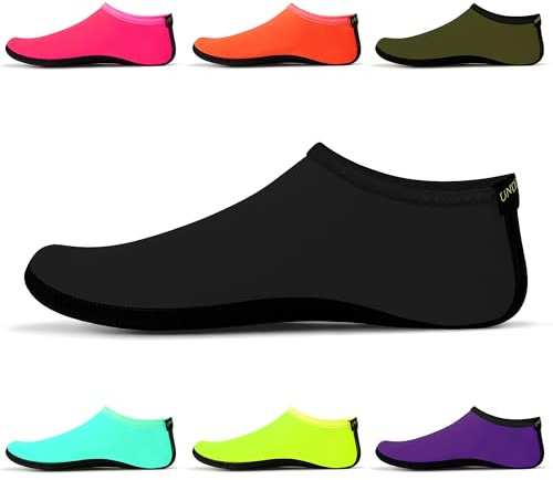 Uncle Paul Wassersocken – Unisex-Indoor-Yoga-Socken, Barfuß-Wasserschuhe, Strand, Surfen, Tauchen, Heim-Slipper, Pool für Kinder und Erwachsene Schwarz EU Größe 38 bis 40 SWA15BKL