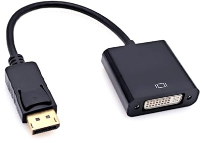 JZK DisplayPort auf DVI Adapter, vergoldeter DP Stecker auf DVI Buchse, Konverteranschluss für Monitor, Projektor, Computer, für Lenovo, für Dell, für HP