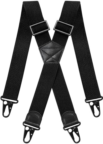 Gucass Hosenträger Herren Breit 3,8 cm, Hosenträger arbeitshose Extra Starke, X Form, Elastisch, Verstellbar, mit Metall Anti-Rutsch-Schnalle, Einheitsgröße Hosenträger für Herren und Damen