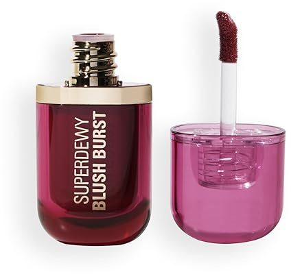 Revolution Superdewy Liquid Blush Burst, Very Cherry Berry | Aufbaubare Farbe für die Wangen, Serum-Formel mit Peptiden & Hyaluronsäure, Vegan & Tierversuchsfrei, 4g