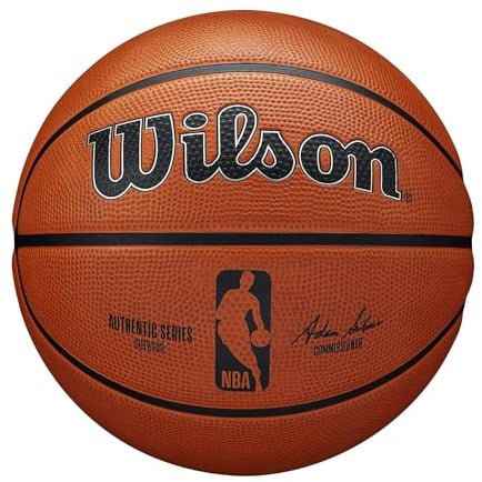 Wilson Basketball NBA Authentic Series, Outdoor, Tackskin Gummi, Größe: 7, Braun