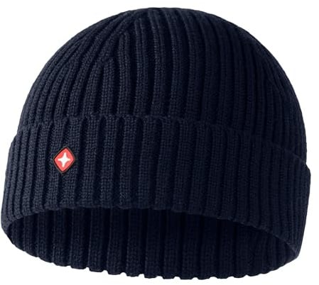 Höhenhorn Nordföhn Knitted Beanie Merinowolle Strickmütze Herren Damen Unisex Wintermütze