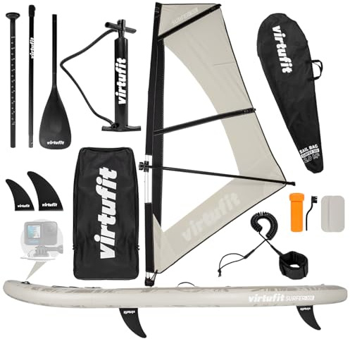 VirtuFit Supboard Surfer 305 - Beige - Inklusive Windsurfer und Zubehör