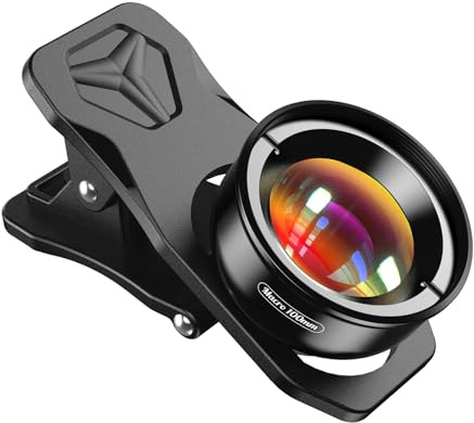 APEXEL Professionelles Makro-Fotoobjektiv für Dual-Objektiv/Einzelobjektiv, iPhone, Pixel, Samsung Galaxy Smartphones