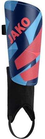 JAKO Unisex Schienbeinschoner River Classic, SkyBlue/Navy/Coral, XS