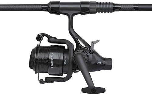 JRC Specimen Combo, Defender Rod & Reel Combos, Grob- und Matchangeln, Seefisch, Süßwasserangler, Karpfen, vorgespult mit Schnur, schwarz, 10000 Rolle