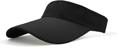 AHLPO Unisex Sonnenkappe Damen Herren, Einstellbar Visor Cap Schirmmütze Atmungsaktiv und Schweißabsorbierend, Sommer Sonnenvisier für Golf Tennis Baseball Radfahren Outdoor (Schwarz)
