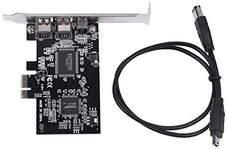 PCI Express Karte, PCI-E PCI Express FireWire 1394a IEEE 1394 Controller Karte mit Firewire Kabel 800 Mbps Controller Karte FireWire mit IEEE 1394-1995 für seriellen Hochleistungsbus