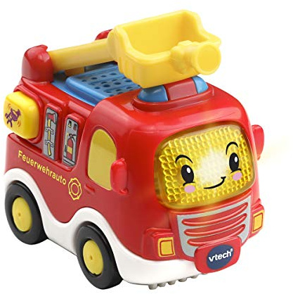 VTech TUT TUT Baby Flitzer - Feuerwehrauto – Spielzeugauto mit Musik, aufleuchtender Taste, spannenden Sätzen und Geräuschen – Für Kinder von 1-5 Jahren