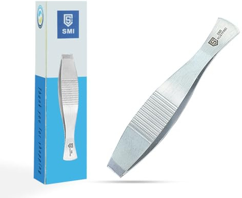 SMI Fischgrätenpinzette Edelstahl – Präzisions-Fischgrätenzange & Fischpinzette zum Entfernen von Gräten, Grätenzange für Fisch, Fischzange 14 cm