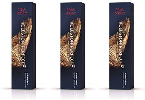 WELLA Koleston Perfect ME KP Pure Naturals 77/0 Mittelblond Intensive Naturhaarfarbe, 3er Pack